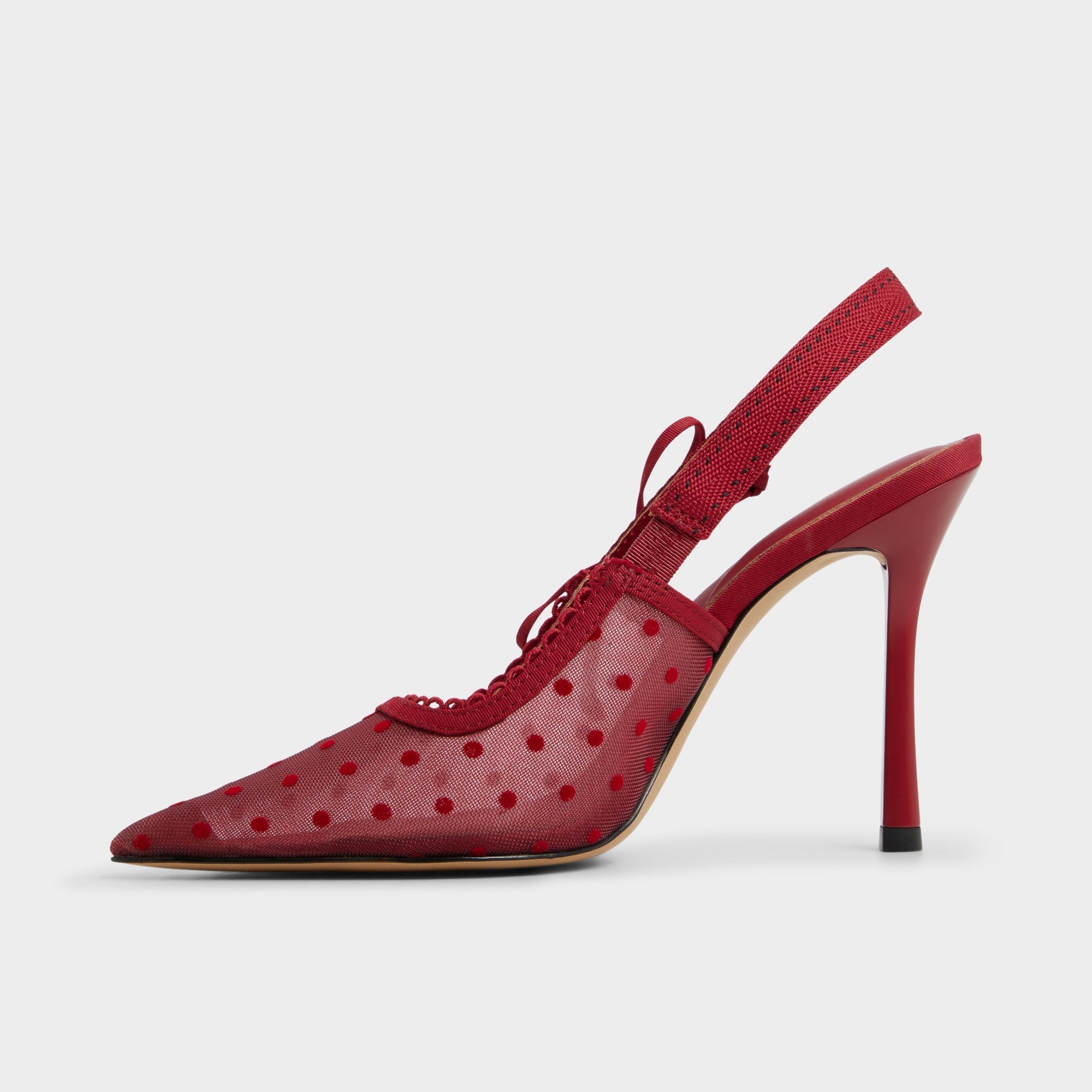 Aldo Hennie in Dark Red 14151902 - Slingback heel, Stiletto heel Dark red