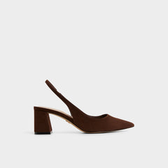 Aldo Uliana in Dark Brown - Slingback heel, Block heel Dark brown