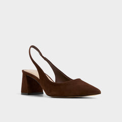 Aldo Uliana in Dark Brown - Slingback heel, Block heel Dark brown