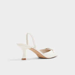 Aldo Nailah White/Bone Women's Kitten heels - Slingback heel, Kitten heel White/bone