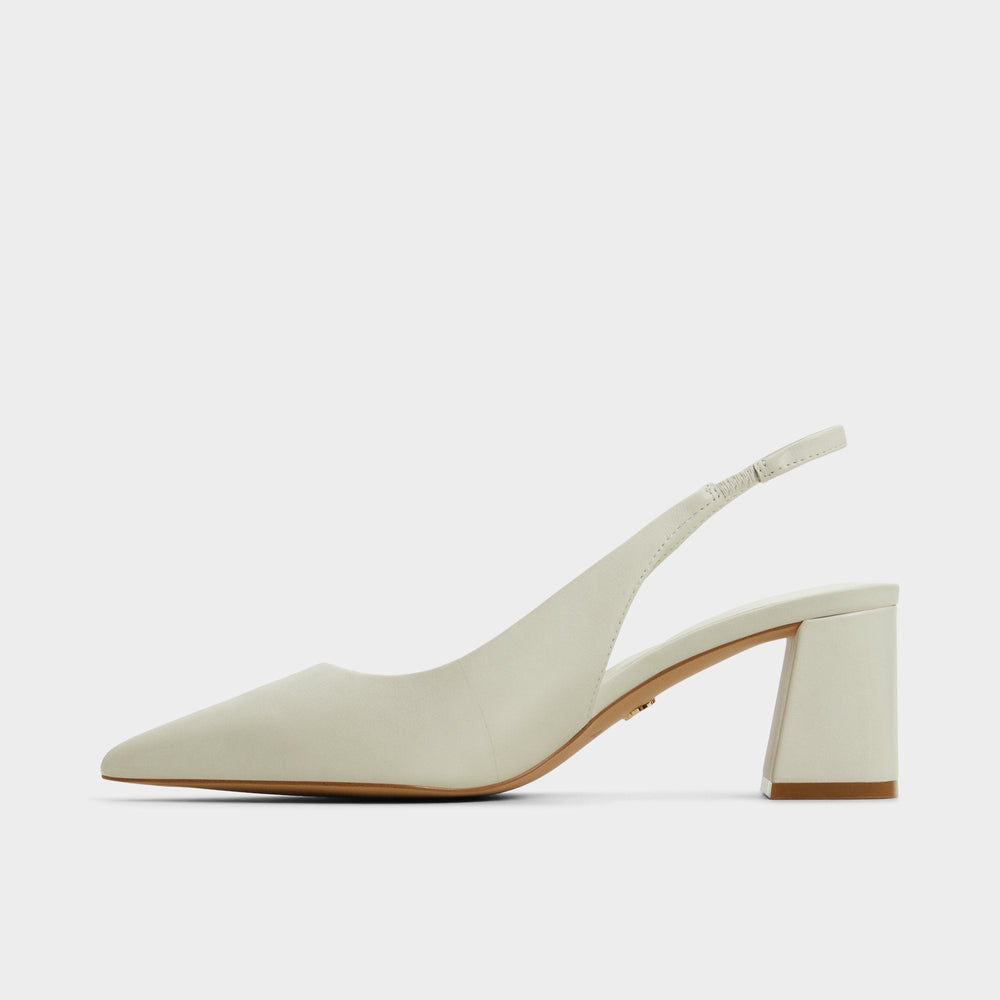 Aldo Uliana White/Bone Women's Slingbacks - Slingback heel, Block heel White/bone