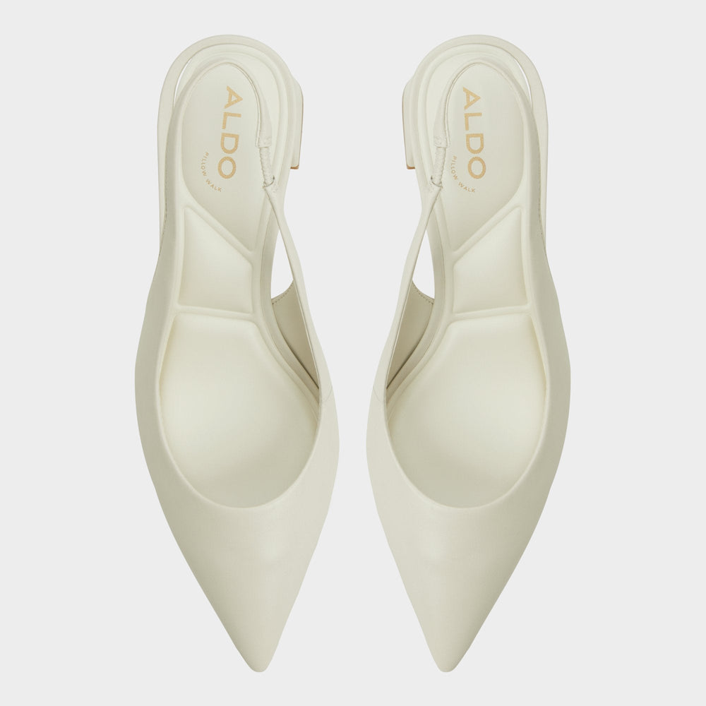 Aldo Uliana White/Bone Women's Slingbacks - Slingback heel, Block heel White/bone