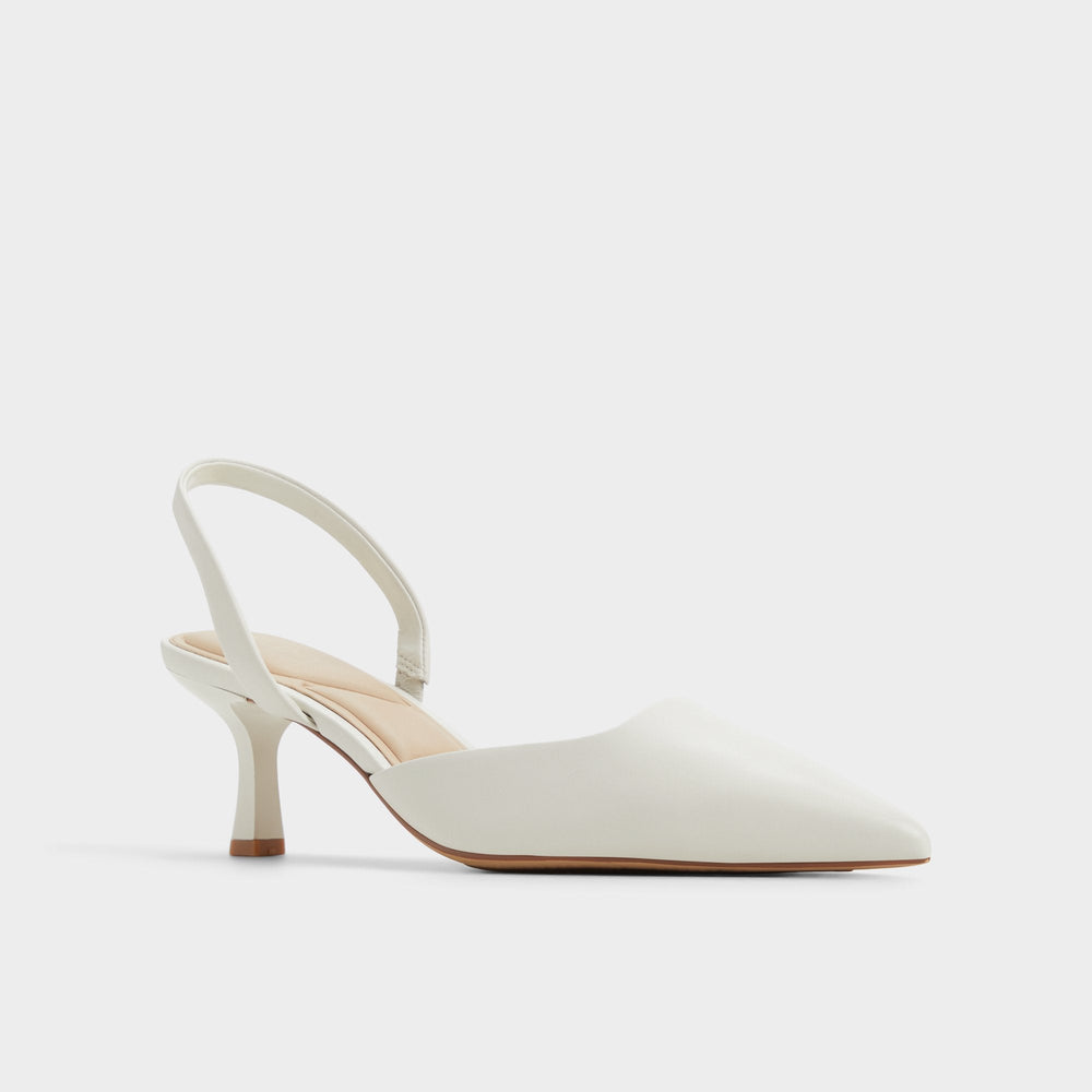 Aldo Gavedessi Open White Women's Kitten heels - Slingback heel, Kitten heel Open White