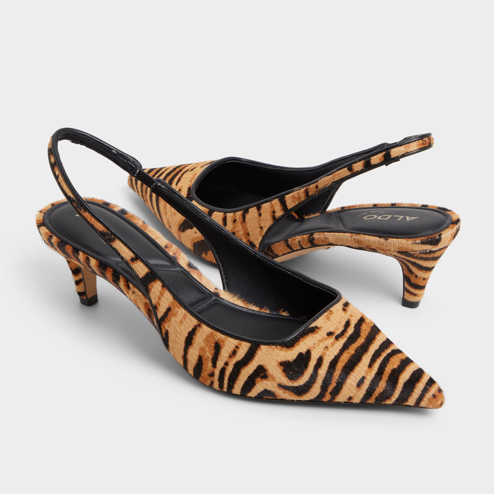 Aldo Leanah in Open Brown - Slingback heel, Kitten heel Open Brown