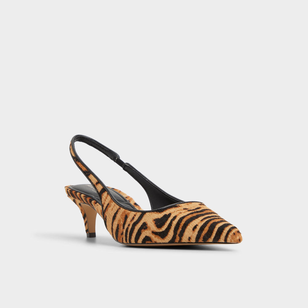 Aldo Leanah in Open Brown - Slingback heel, Kitten heel Open Brown