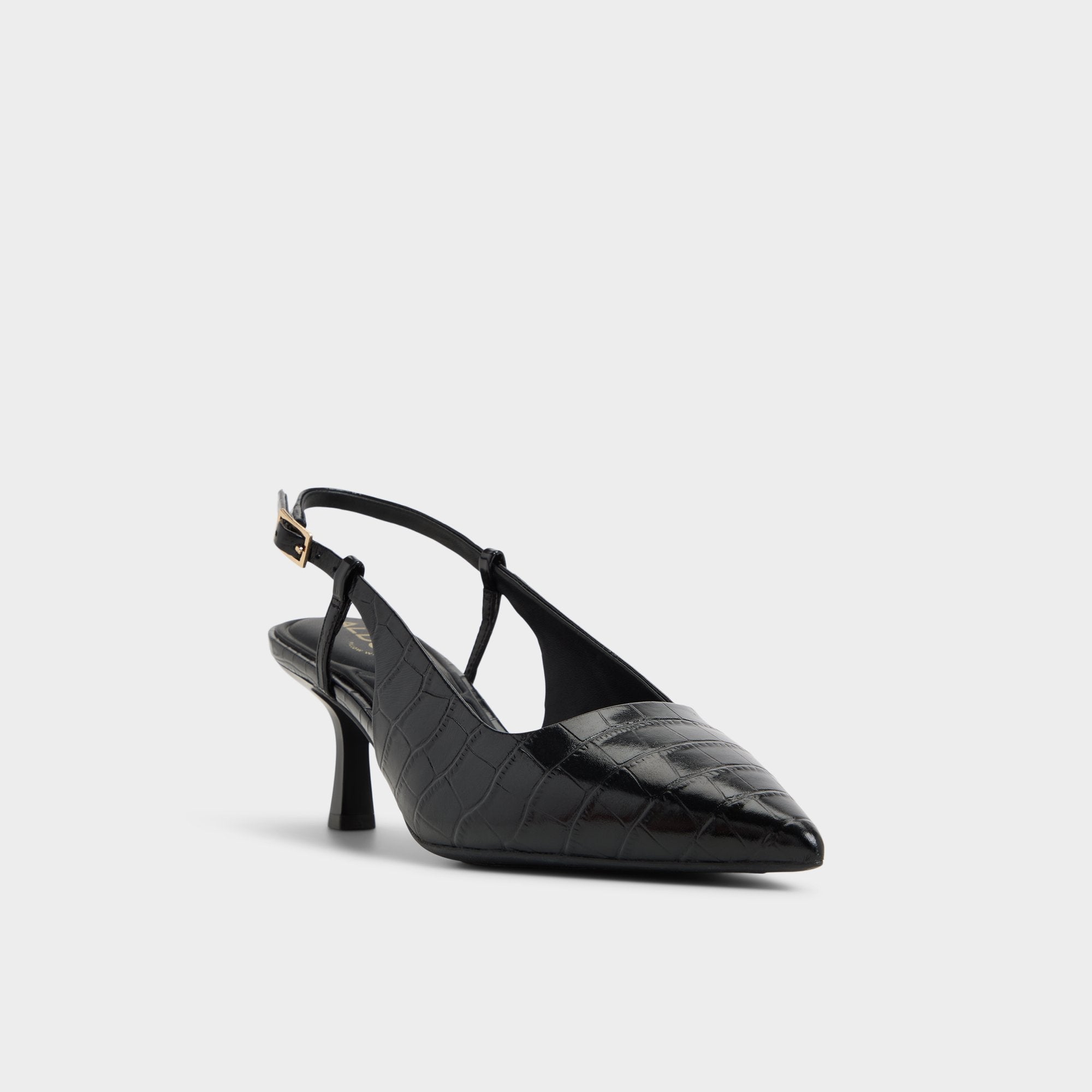 Aldo Adan in Black - Slingback heel, Kitten heel Black