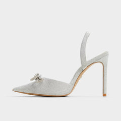 Aldo Addie Silver Women's Slingbacks - Slingback heel, Stiletto heel Silver