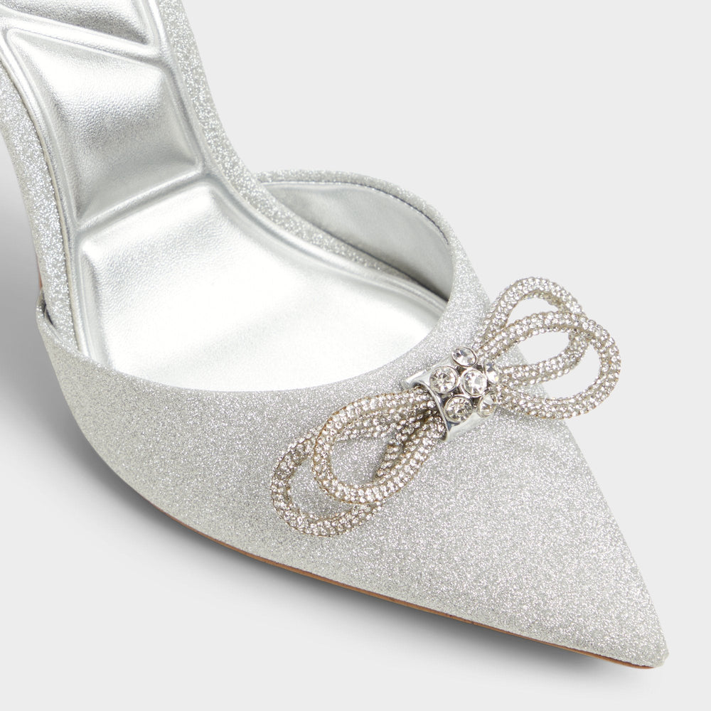Aldo Addie Silver Women's Slingbacks - Slingback heel, Stiletto heel Silver