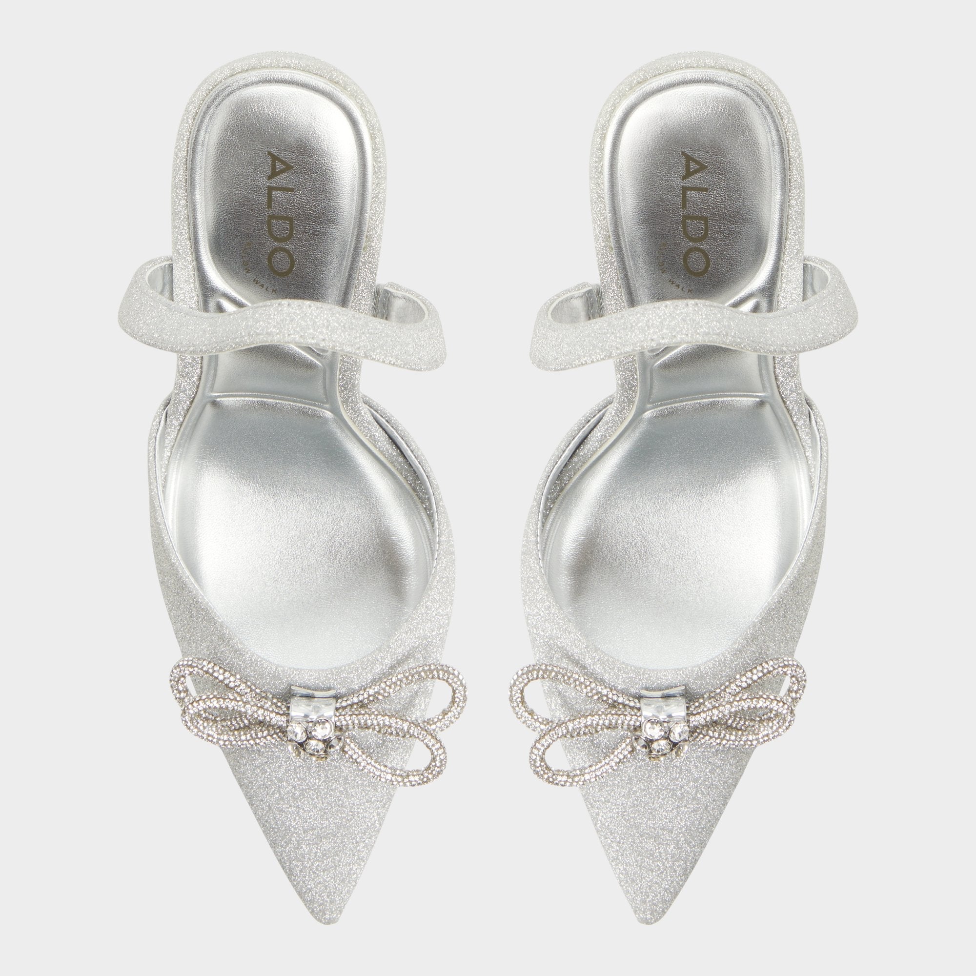 Aldo Addie Silver Women's Slingbacks - Slingback heel, Stiletto heel Silver