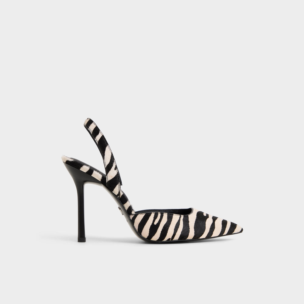 Aldo Berolden White/Black Women's Animal Prints - Slingback heel White/Black