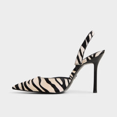 Aldo Berolden White/Black Women's Animal Prints - Slingback heel White/Black