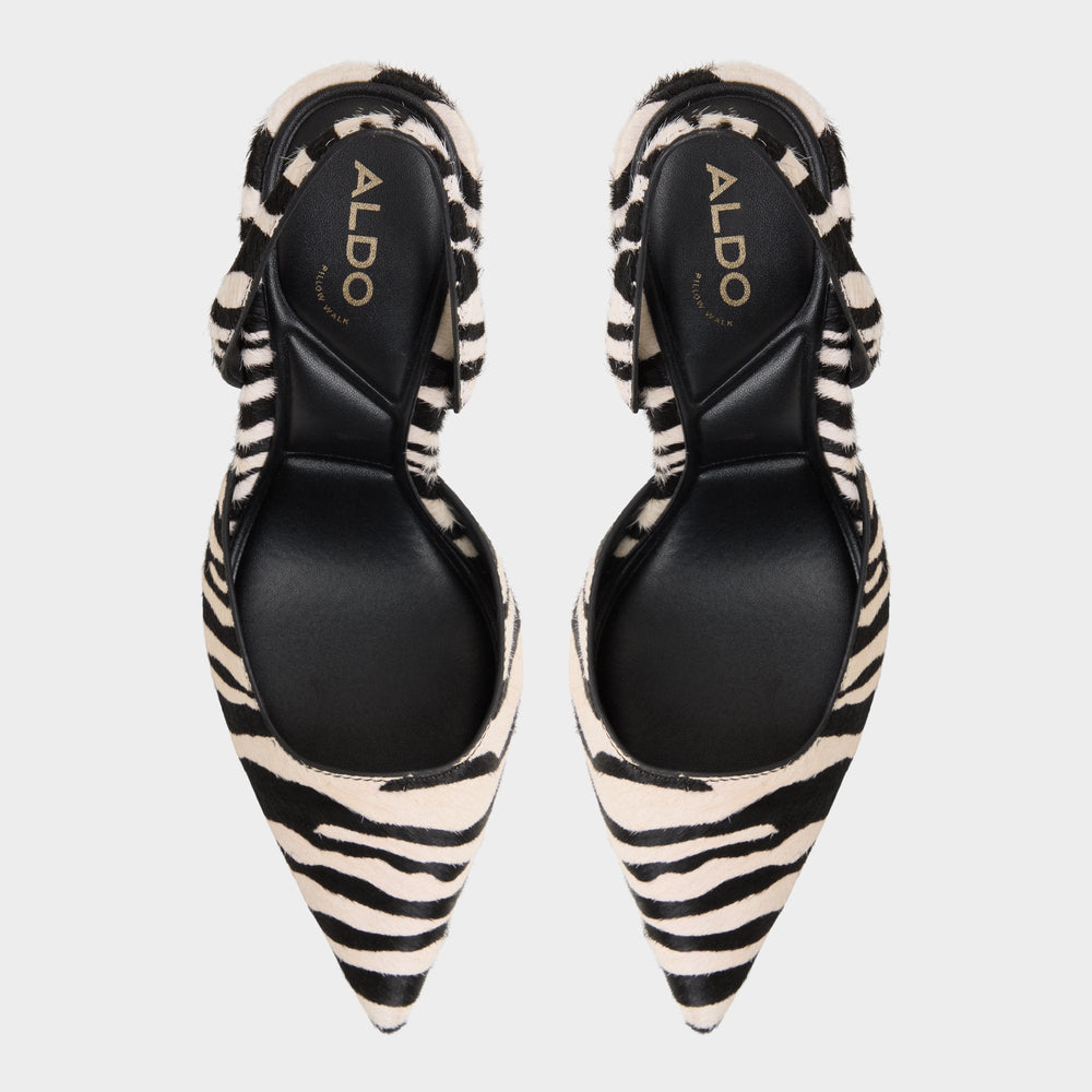 Aldo Berolden White/Black Women's Animal Prints - Slingback heel White/Black