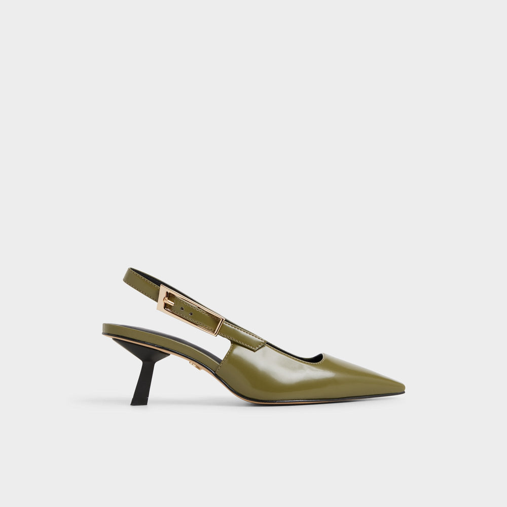 Aldo Nealie in Khaki 14139074 - Slingback heel, Kitten heel Khaki