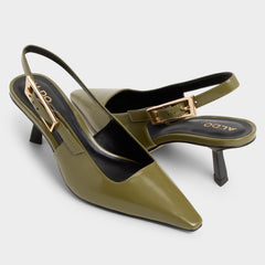 Aldo Nealie in Khaki 14139074 - Slingback heel, Kitten heel Khaki