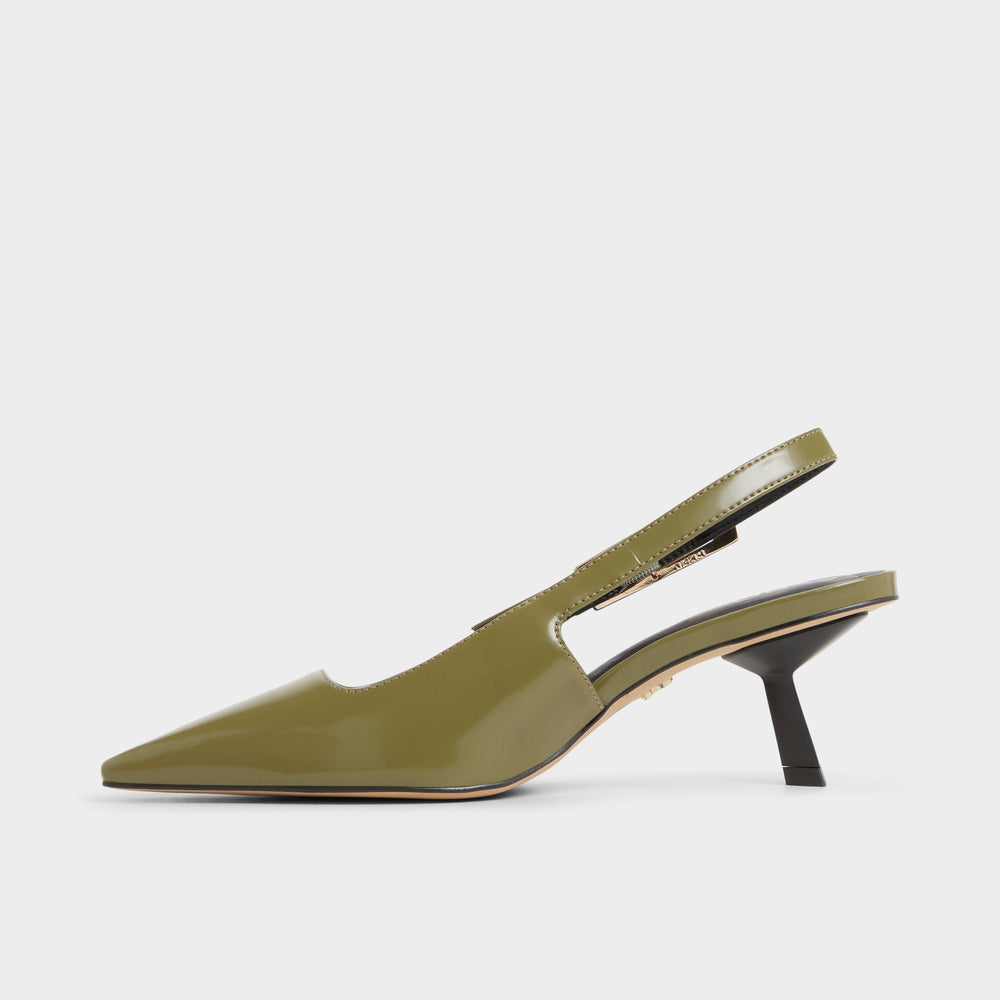 Aldo Nealie in Khaki 14139074 - Slingback heel, Kitten heel Khaki