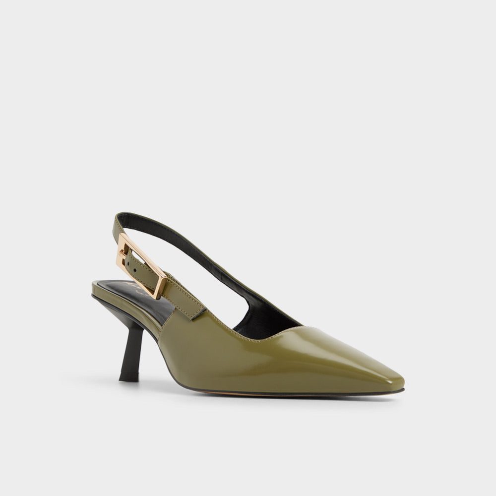 Aldo Nealie in Khaki 14139074 - Slingback heel, Kitten heel Khaki