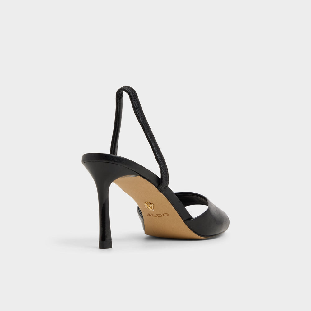 Aldo Andya Black Women's Strappy sandals - Slingback heeled sandal, Stiletto heel Black