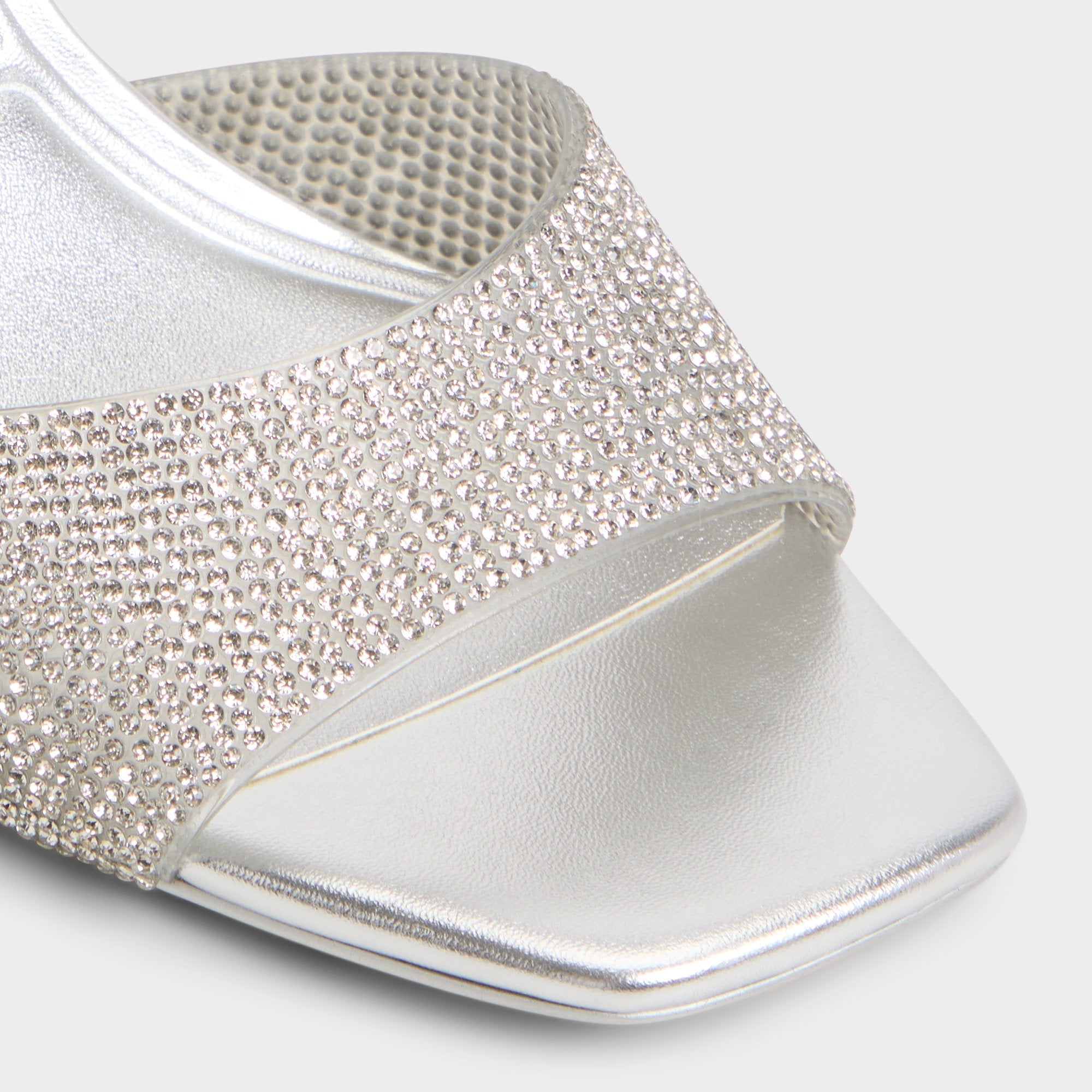 Aldo Andyana Silver Women's Strappy sandals - Slingback heeled sandal, Stiletto heel Silver
