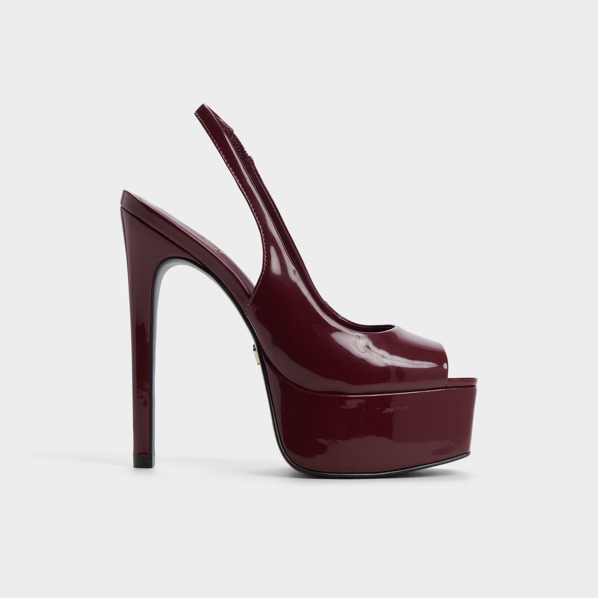Aldo Thanlinie in Dark Red - Slingback heeled sandal, Platform Dark Red