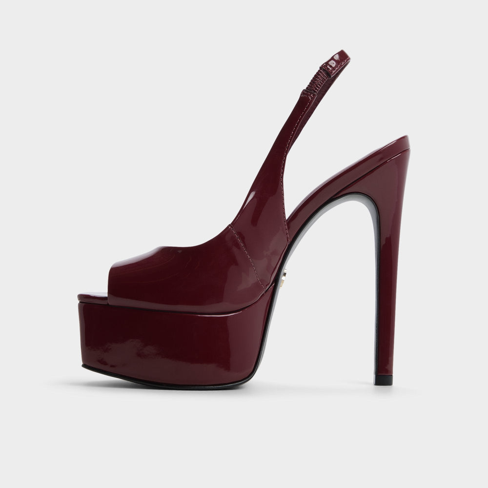 Aldo Thanlinie in Dark Red - Slingback heeled sandal, Platform Dark Red