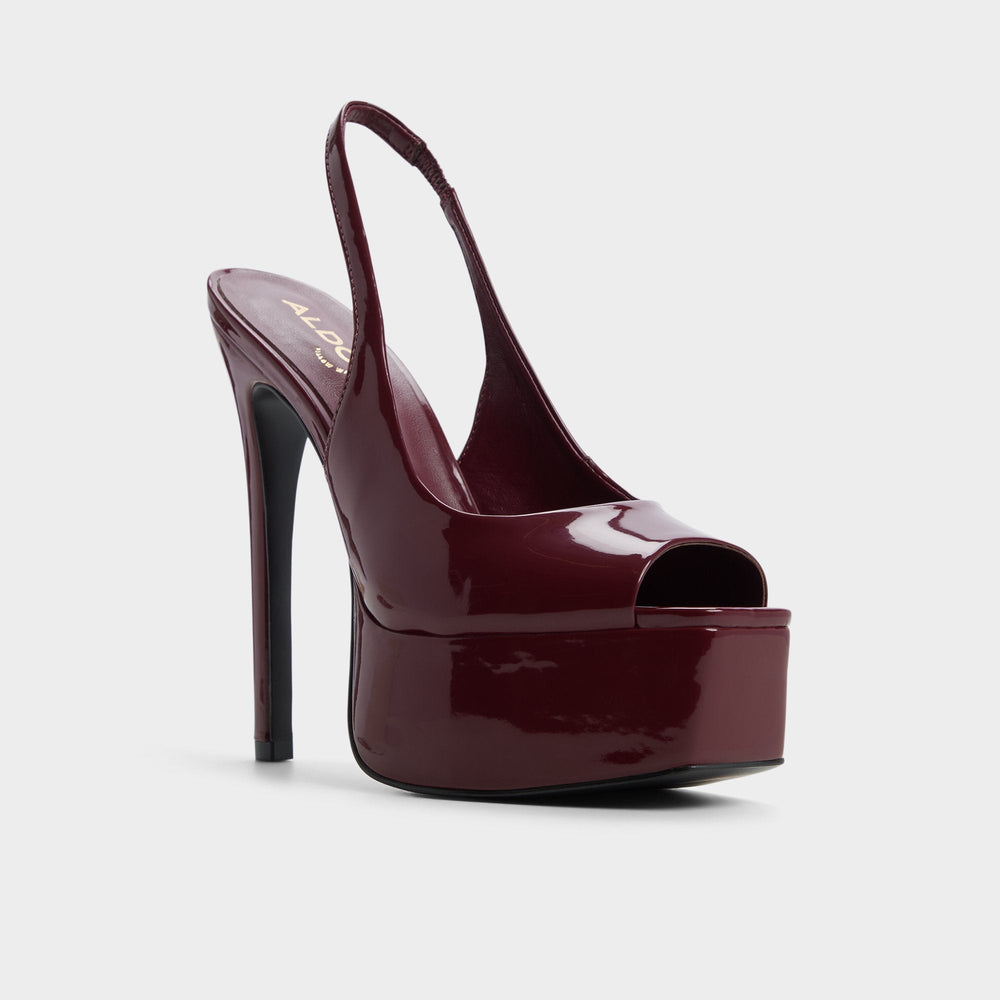 Aldo Thanlinie in Dark Red - Slingback heeled sandal, Platform Dark Red