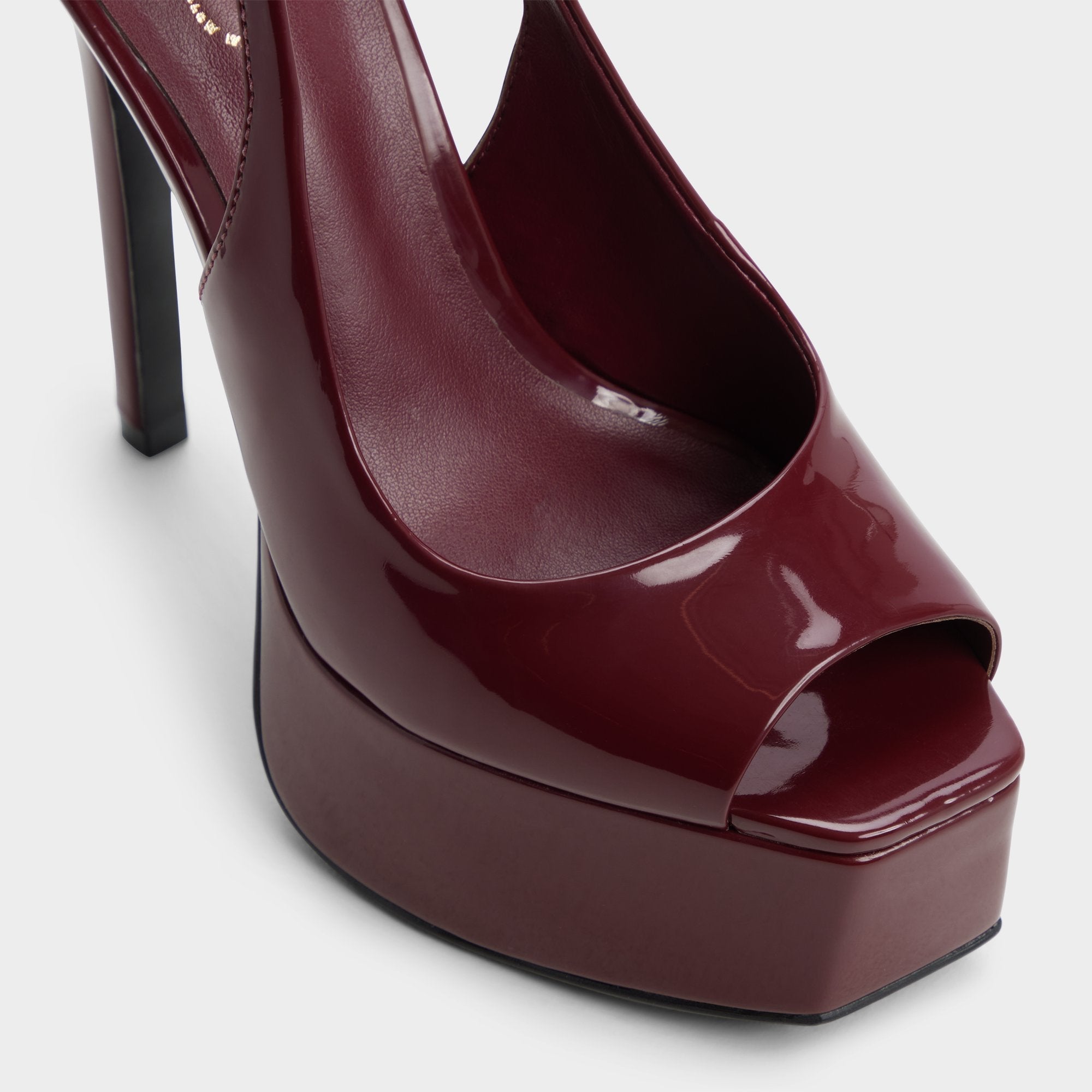 Aldo Thanlinie in Dark Red - Slingback heeled sandal, Platform Dark Red