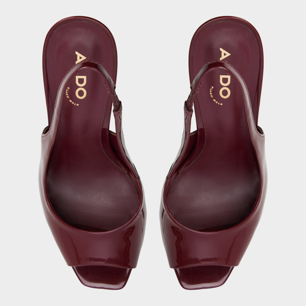 Aldo Thanlinie in Dark Red - Slingback heeled sandal, Platform Dark Red