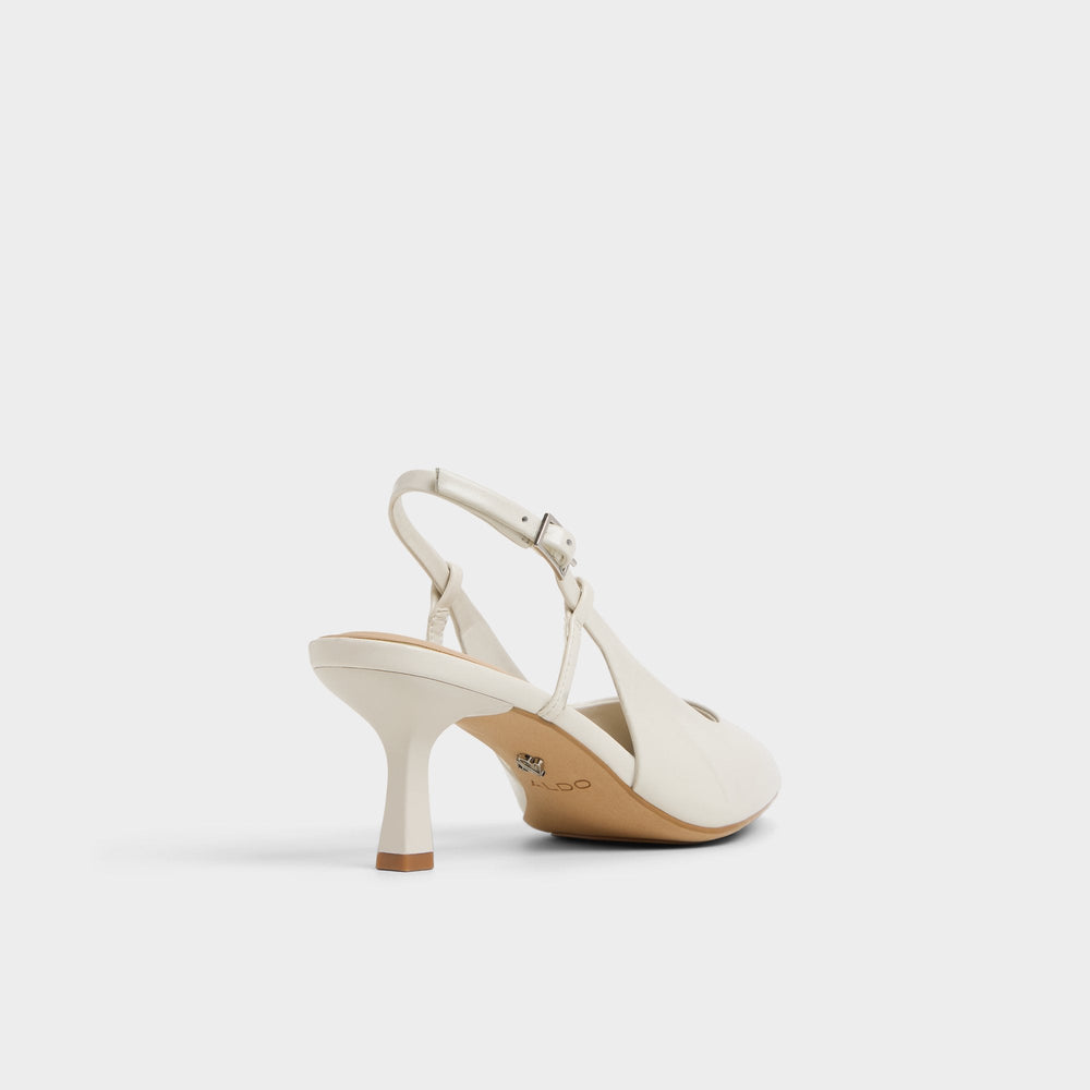 Aldo Adan in White Bone - Slingback heel, Kitten heel White/bone