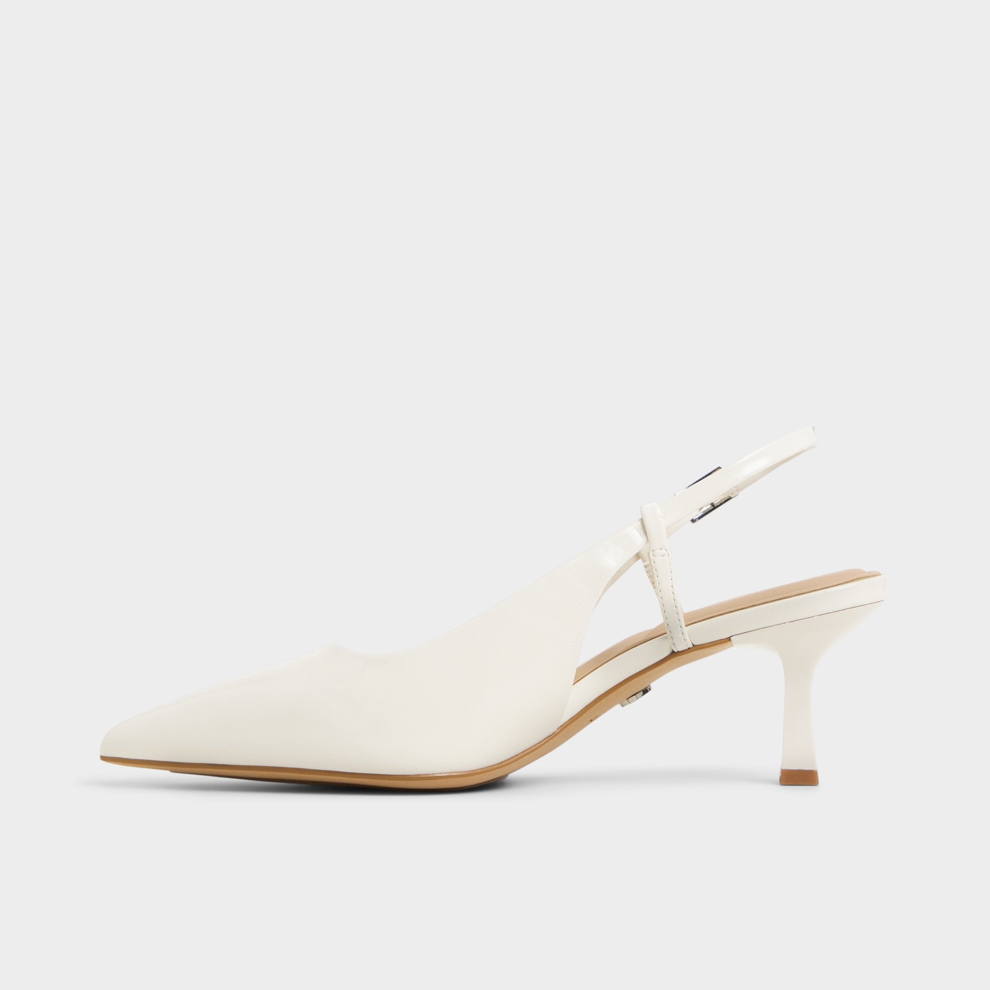 Aldo Adan in White Bone - Slingback heel, Kitten heel White/bone