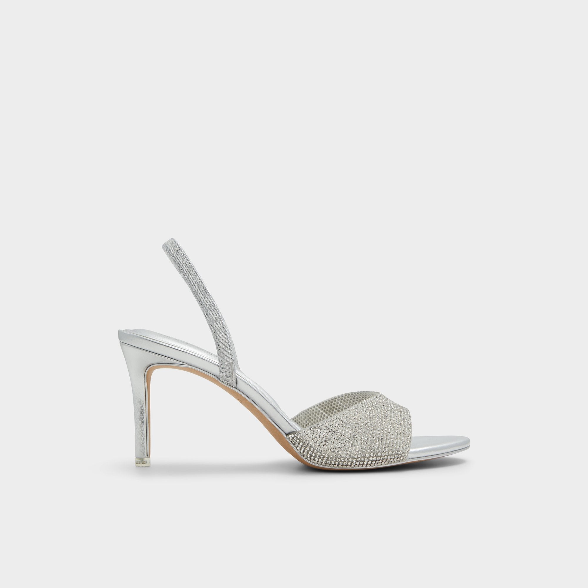 Aldo Aitana Silver Women's Heeled sandals - Slingback heeled sandal, Stiletto heel Silver