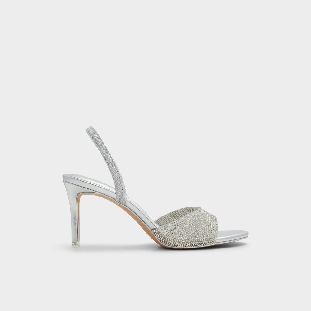 Aldo Aitana Silver Women's Heeled sandals - Slingback heeled sandal, Stiletto heel Silver