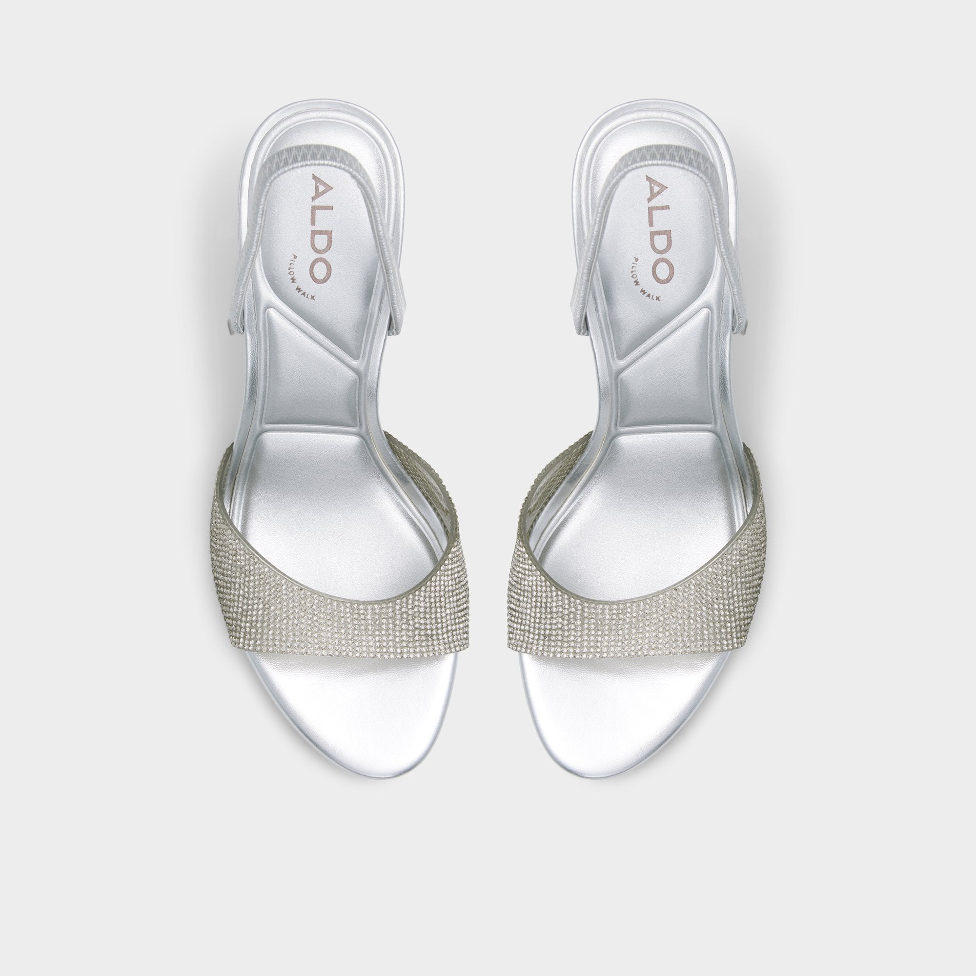 Aldo Aitana Silver Women's Heeled sandals - Slingback heeled sandal, Stiletto heel Silver