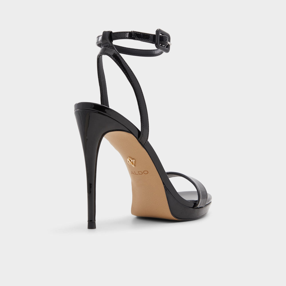 Aldo Katelina Black Women's Heeled sandals - Strappy heeled sandal, Stiletto platform Black