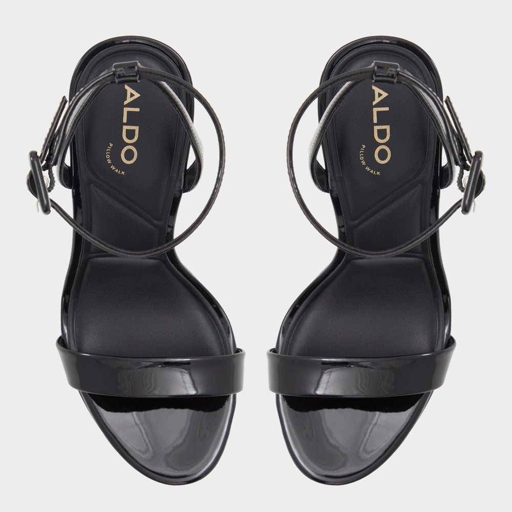 Aldo Katelina Black Women's Heeled sandals - Strappy heeled sandal, Stiletto platform Black