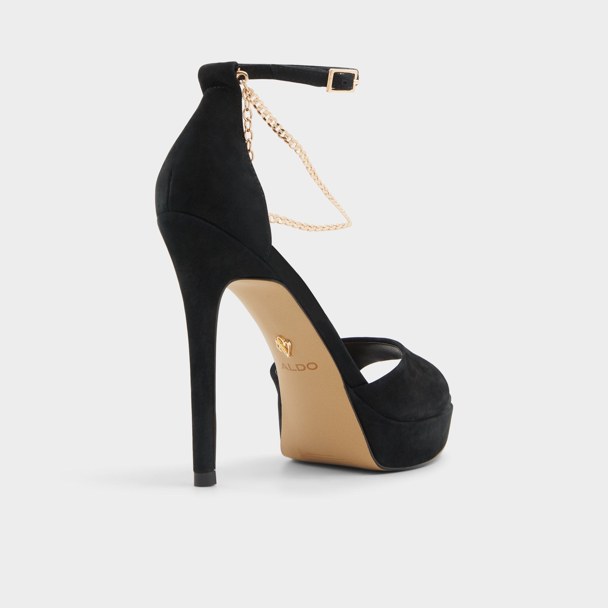 Aldo Afumeth Black Overflow Women's Platform sandals - Strappy heeled sandal, Stiletto platform Black overflow