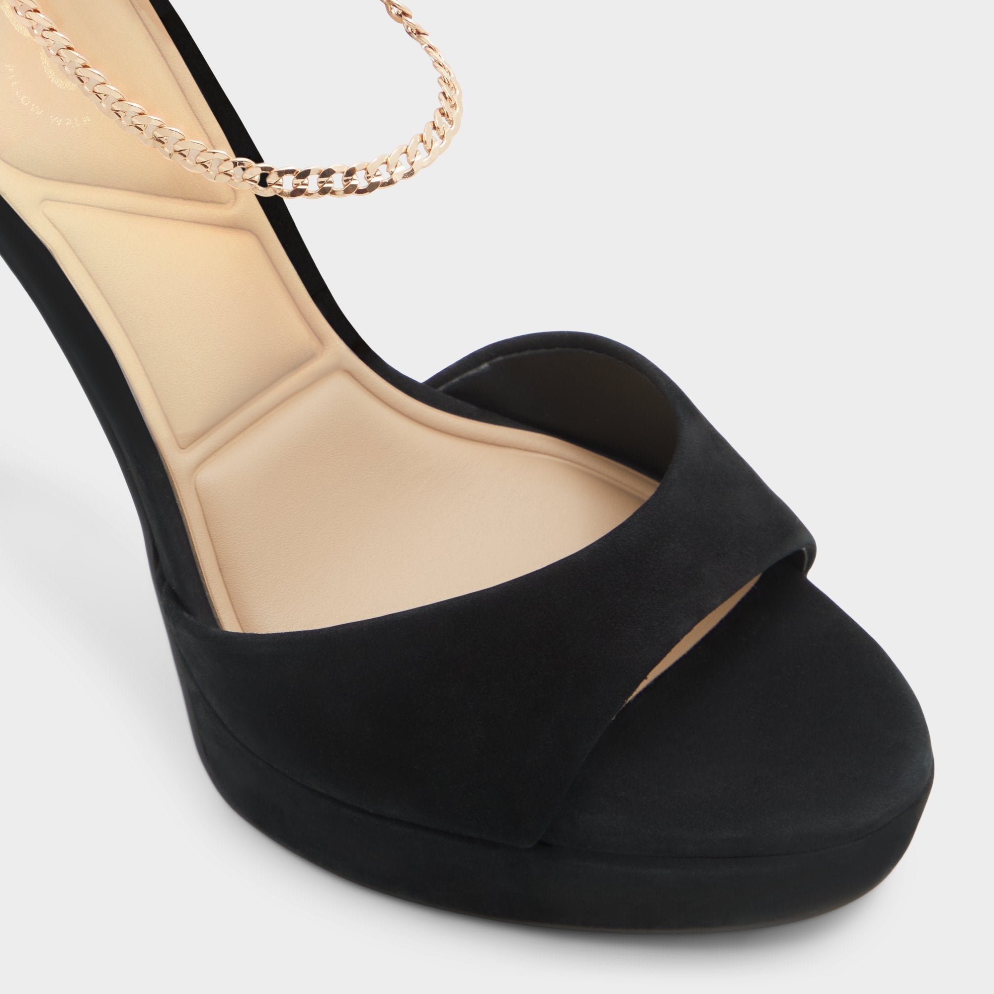 Aldo Afumeth Black Overflow Women's Platform sandals - Strappy heeled sandal, Stiletto platform Black overflow