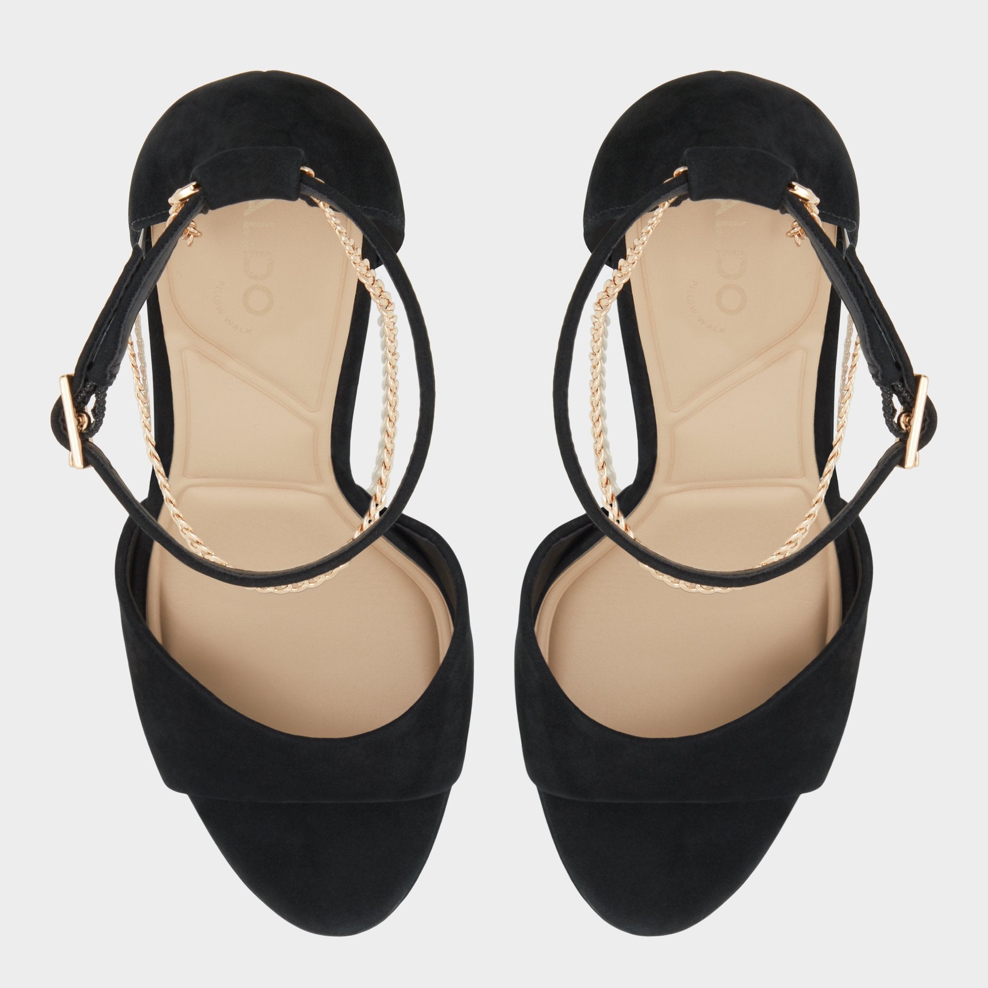 Aldo Afumeth Black Overflow Women's Platform sandals - Strappy heeled sandal, Stiletto platform Black overflow