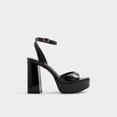 Aldo Valoria Black Women's Platform sandals - Strappy heeled sandal, Platform Black