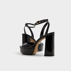 Aldo Valoria Black Women's Platform sandals - Strappy heeled sandal, Platform Black