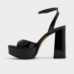 Aldo Valoria Black Women's Platform sandals - Strappy heeled sandal, Platform Black