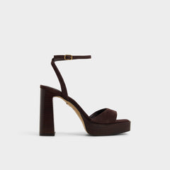 Aldo Lothon Dark Brown Women's Platform sandals - Strappy heeled sandal, Platform Dark brown