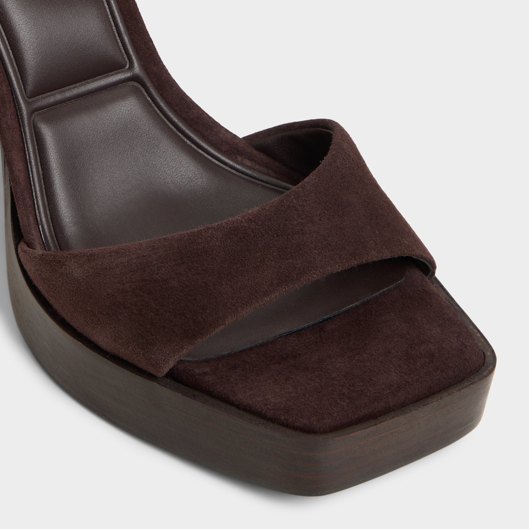 Aldo Lothon Dark Brown Women's Platform sandals - Strappy heeled sandal, Platform Dark brown