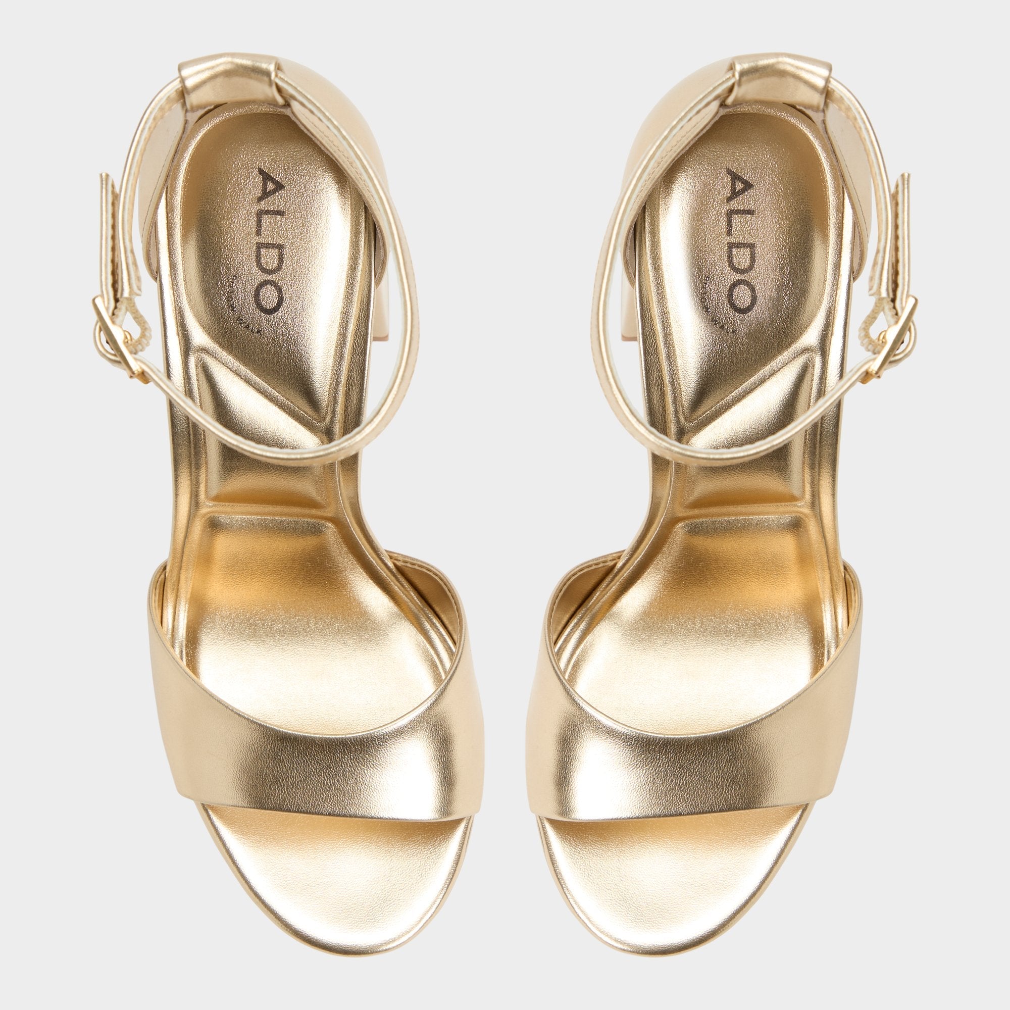 Aldo Enaegyn 2.0 in Gold - Strappy heeled sandal, Platform Gold