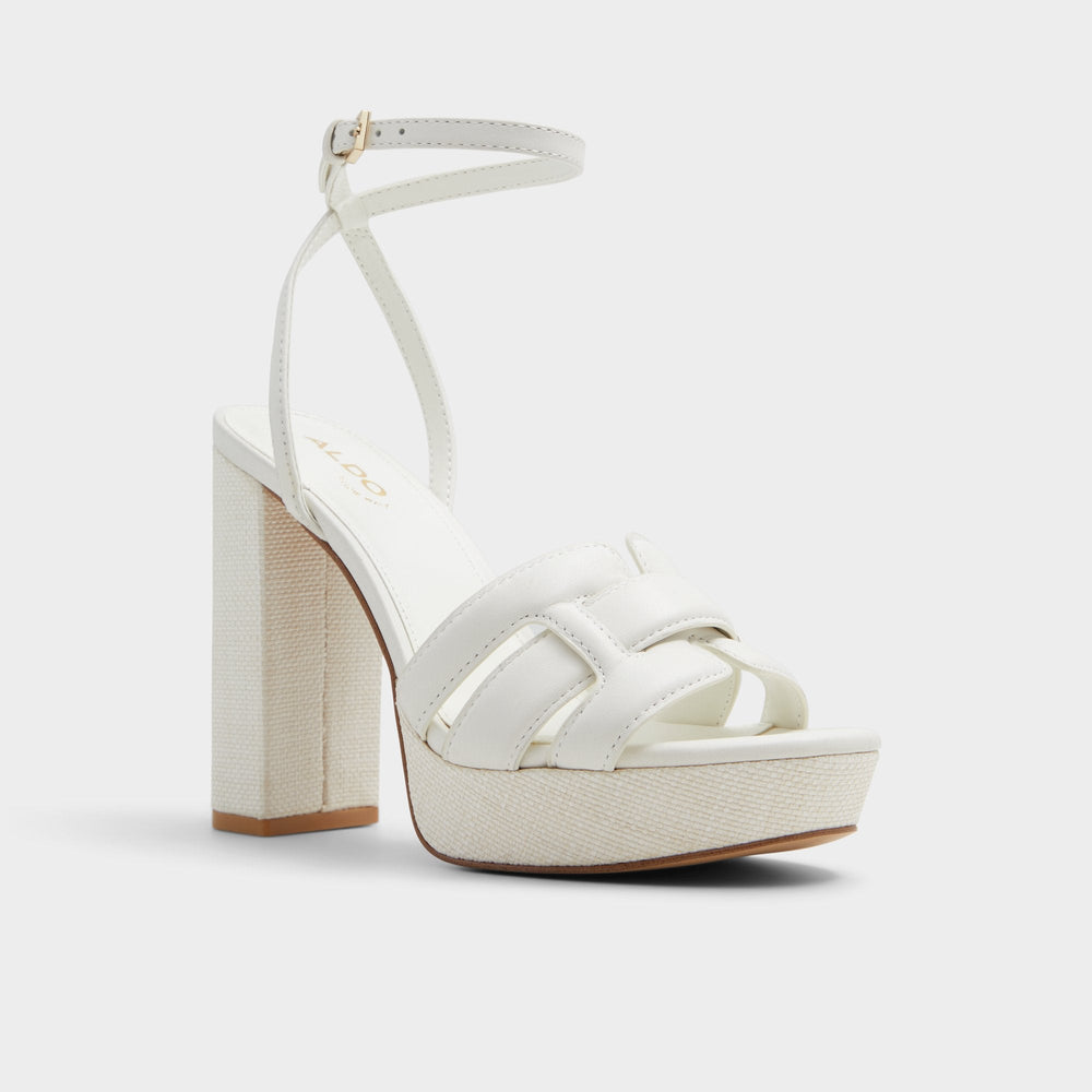 Aldo Valaberel Open White Women's Platform sandals - Strappy heeled sandal, Platform Open white