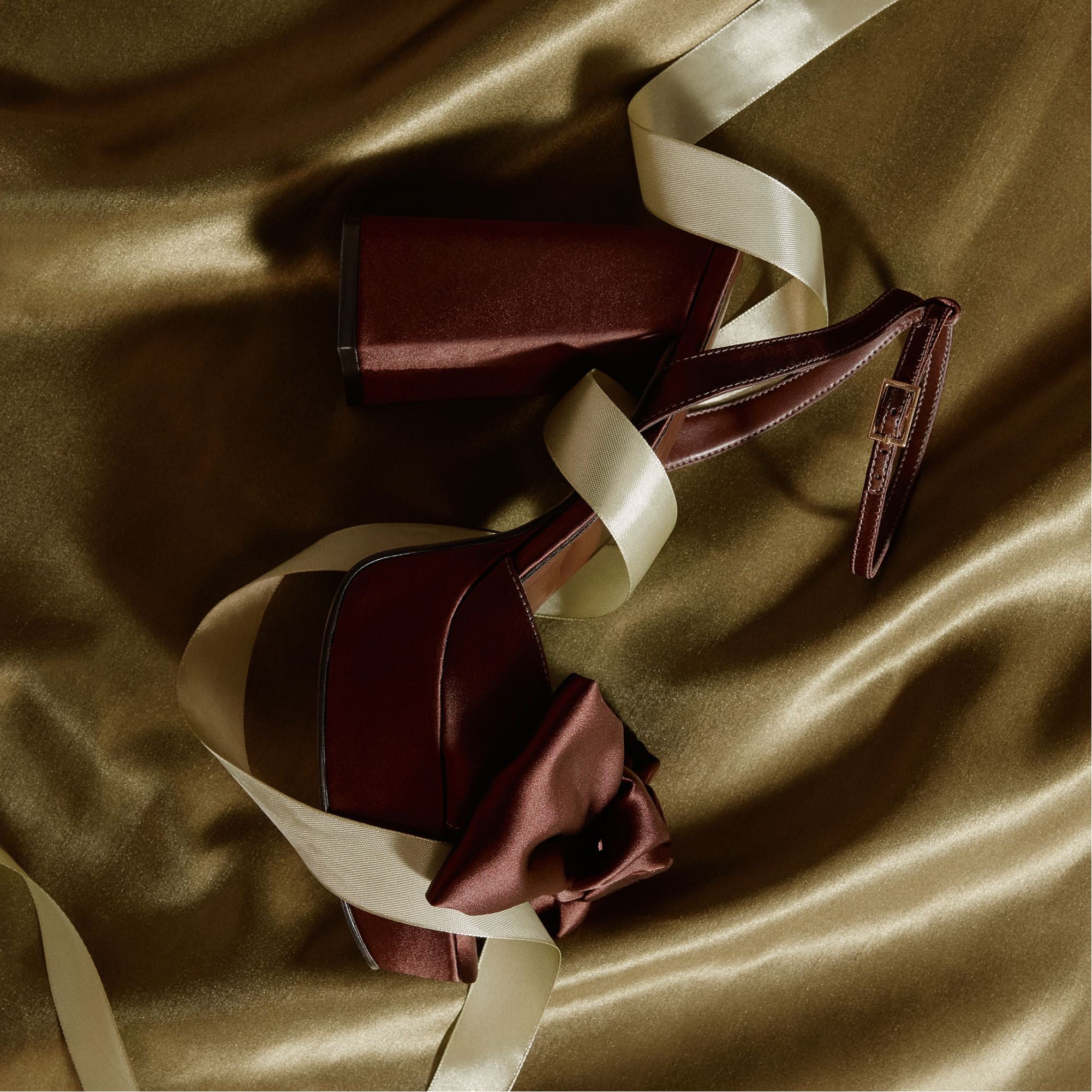 Aldo Luscious in Dark Brown - Strappy heeled sandal, Platform Dark brown