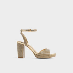 Aldo Alluring Champagne Women's Strappy sandals - Strappy heeled sandal, Platform Champagne