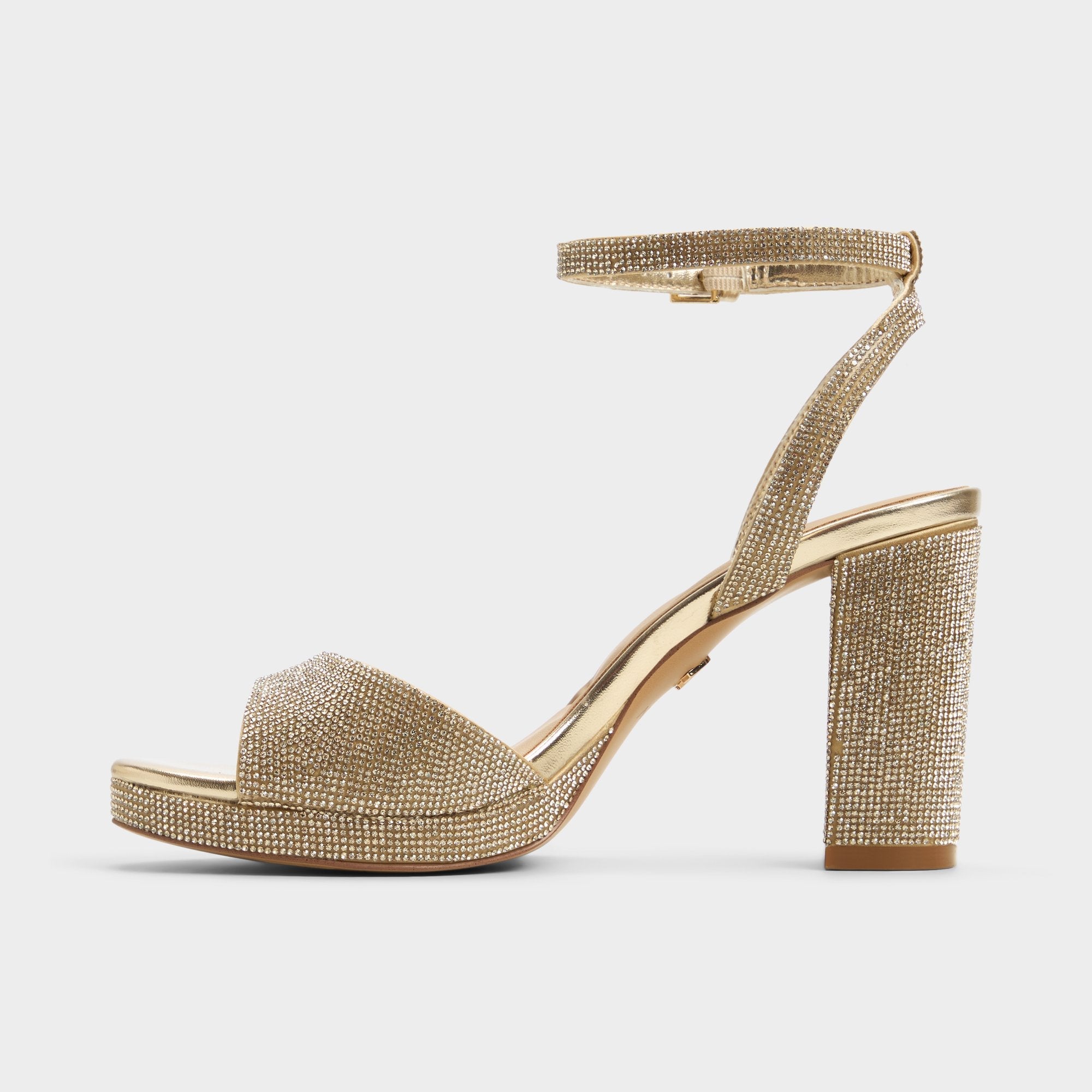 Aldo Alluring Champagne Women's Strappy sandals - Strappy heeled sandal, Platform Champagne
