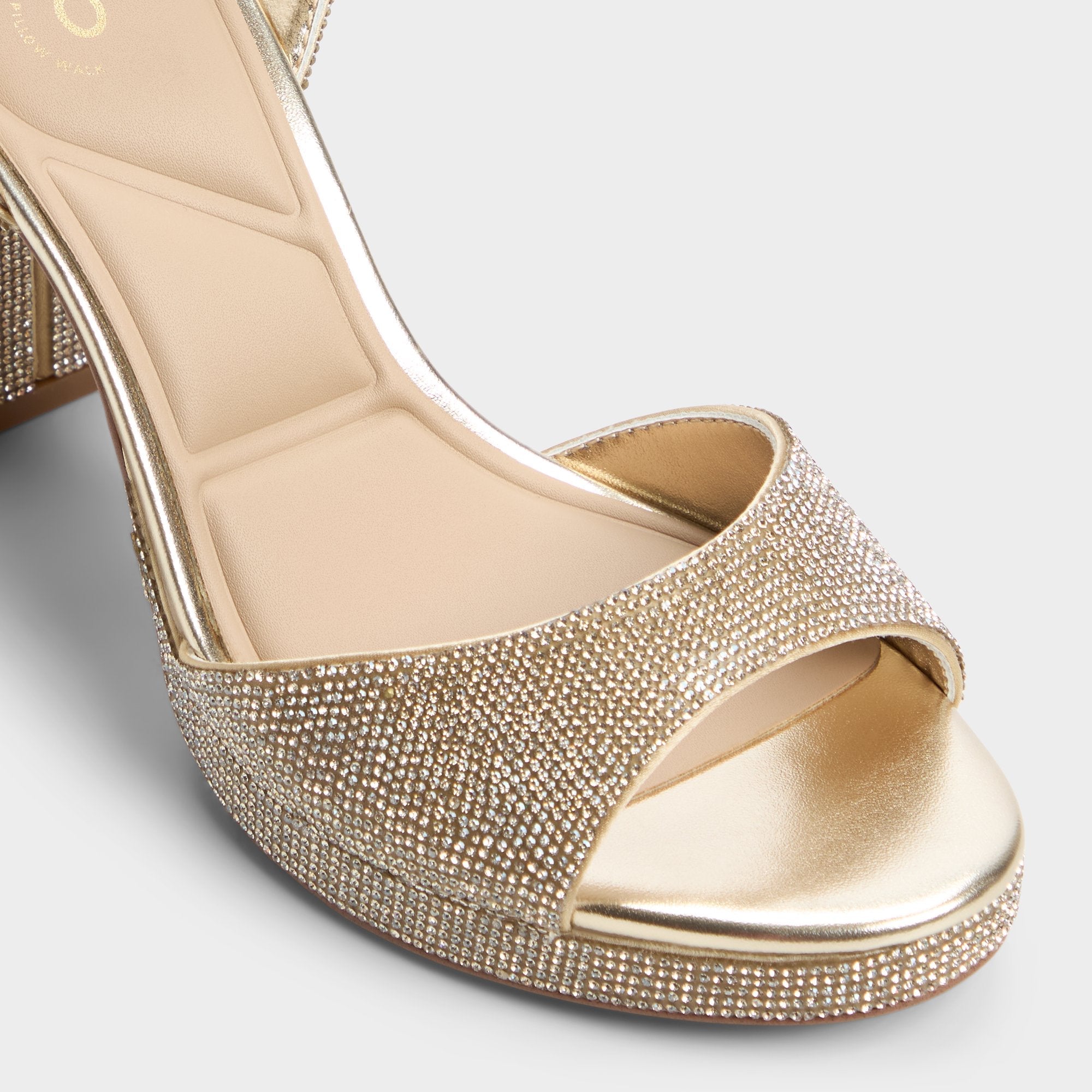 Aldo Alluring Champagne Women's Strappy sandals - Strappy heeled sandal, Platform Champagne