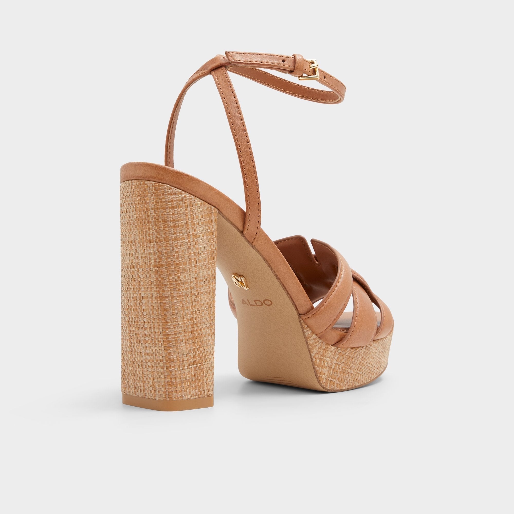 Aldo Valaberel Medium Brown Women's Platform sandals - Strappy heeled sandal, Platform Medium brown
