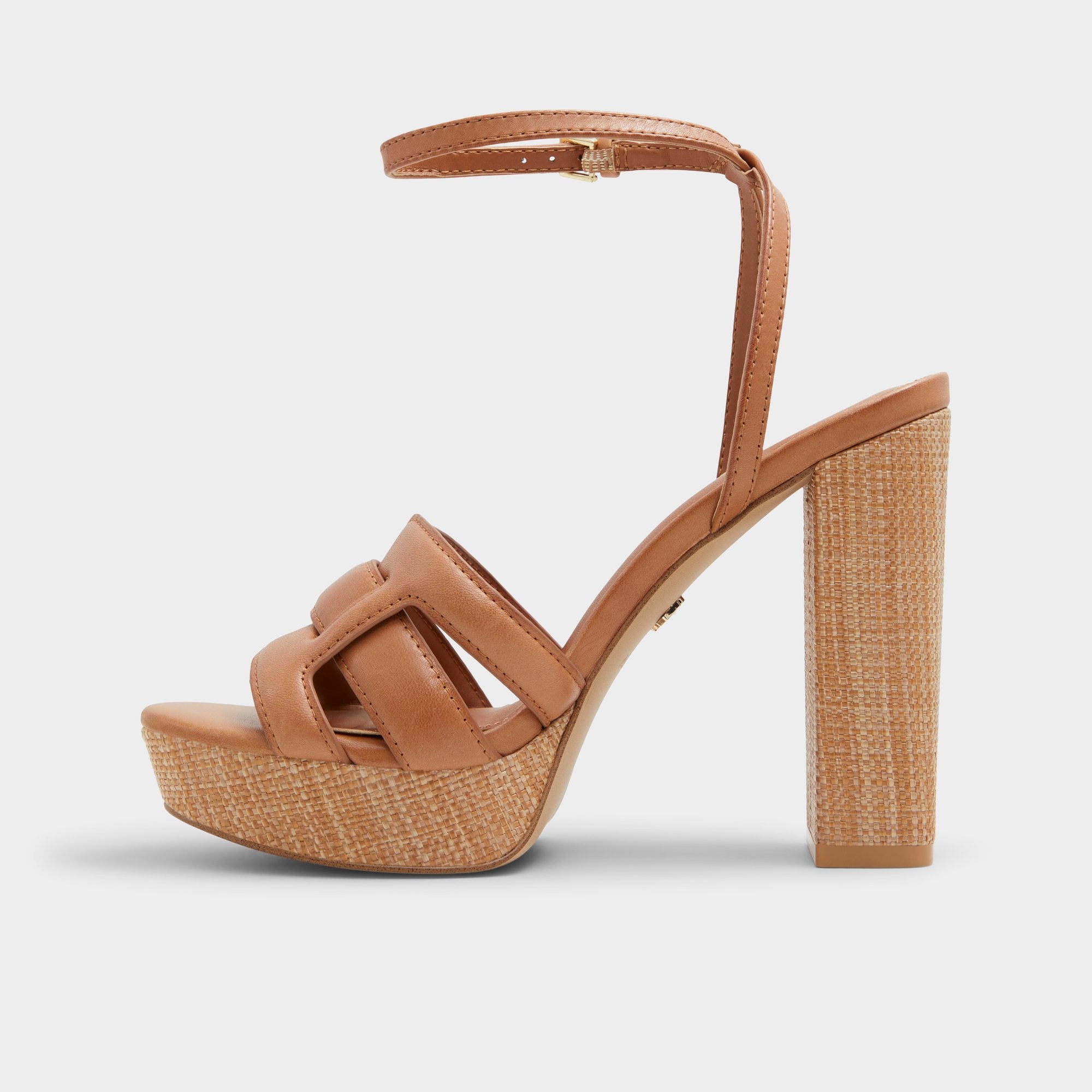 Aldo Valaberel Medium Brown Women's Platform sandals - Strappy heeled sandal, Platform Medium brown